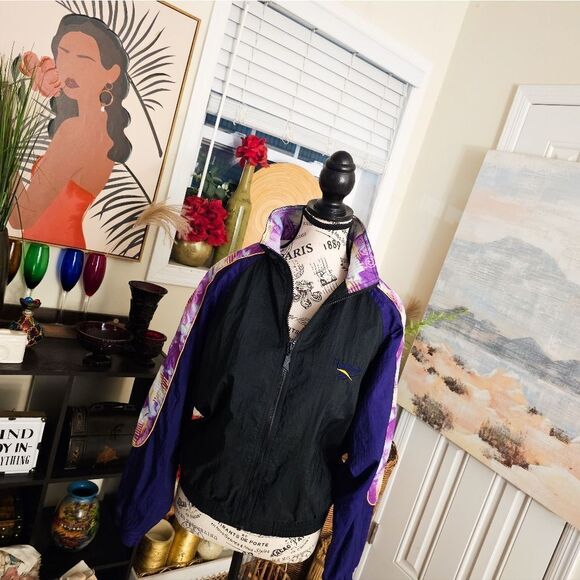 Reebok Vintage Retro Zip UP Windbreaker  Sz S Southwest Design Jacket - Picture 11 of 15